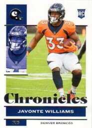 2021 Panini Chronicles #31 Javonte Williams RC - Broncos